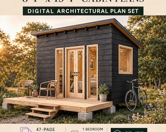 Progetti per piccole baite 8 x 13, progetti per case minuscole, cottage fai da te (PDF)