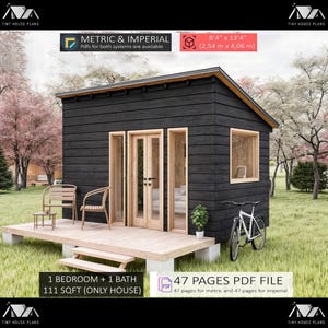 Kleine Hütten-Pläne 20 x 30, kleine Haus-Pläne, DIY Cottage (PDF)