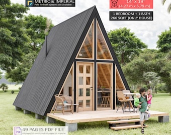 Progetti di casette a forma di A, Tiny House, Piccole casette Adu (Download PDF)