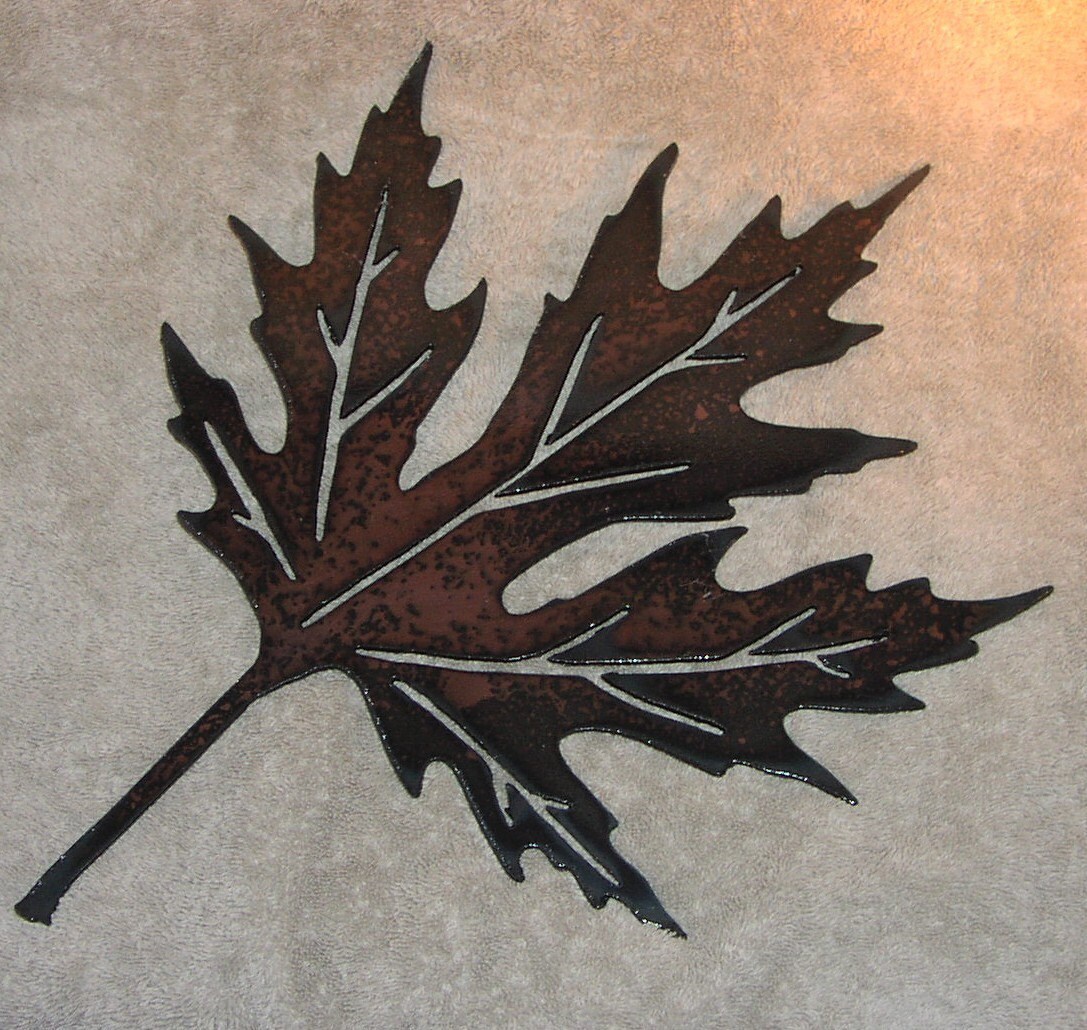 Maple Leaves Metal Art Etsy