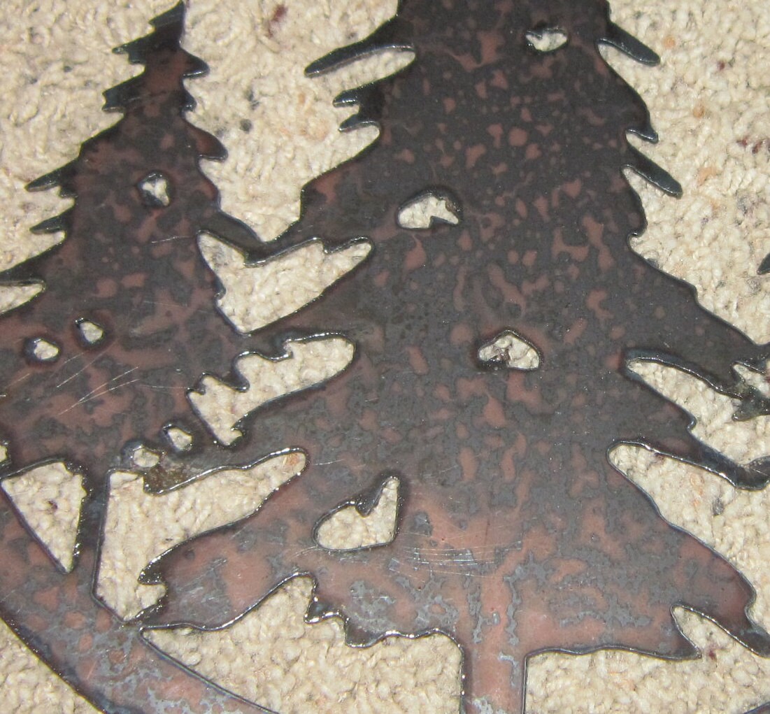 Three Trees Wall Art Metal Art Etsy