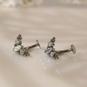Belly Button Ring Disc G23 Belly Button Jewelry Floating Belly Button Ring 14G Belly Button Piercing Curved Belly Button Barbel