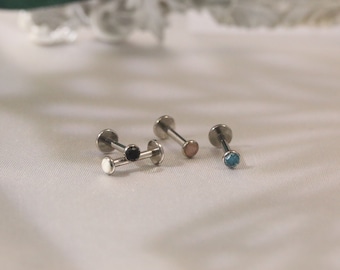G23 Lip Stud Internal Thread Stud 16G Medusa Piercing Jewelry Piercing Jewelry 6mm 8mm 10mm