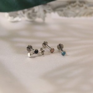 G23 Lip Stud Internal Thread Stud 16G Medusa Piercing Jewelry Piercing Jewelry 6mm 8mm 10mm