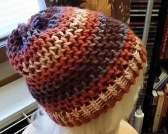 Loom knitted Multlcolor Hat,Cap