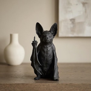 Figurine de chauve-souris décorative de style gothique, statue en résine noire pour la décoration intérieure