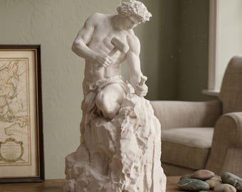 Symbolic Sculpture of Self-Made Man, White Resin Finish