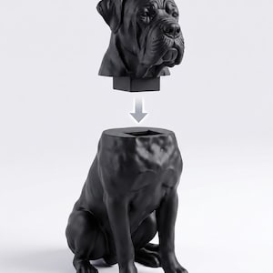 Dog Lover Gift: Modern Cane Corso Sculpture with Functional Storage