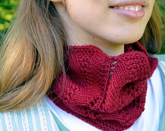 Knitting Pattern - Arwen Cowl (sizes infant - adult) PDF format. For DK and worsted weight yarn.