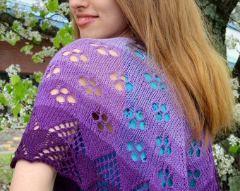 Knitting Pattern - Spring Fancies Shawl {electronic version PDF instant download}