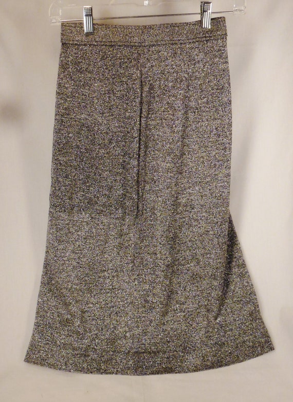 RETRO Rayon,Silver SKIRT, Pencil skirt,  Woven  m… - image 6