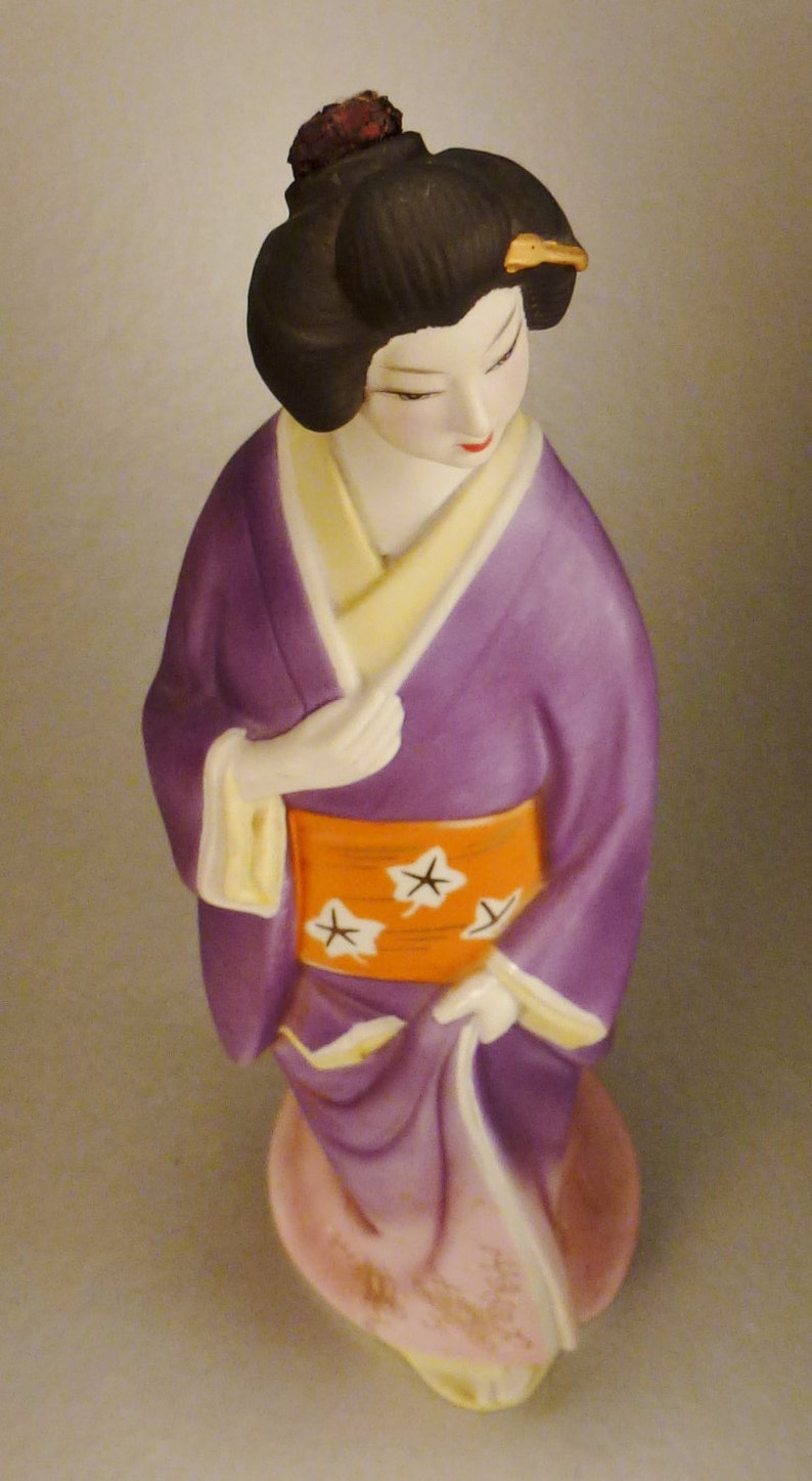 GEISHA SEIYEI JAPAN Porcelain Figurine Sculpture 12 in tall 4 Etsy