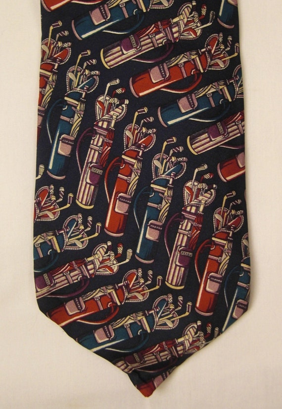 Designer  SURREY Neck TIE Silk twill GOLFBUGS Colo