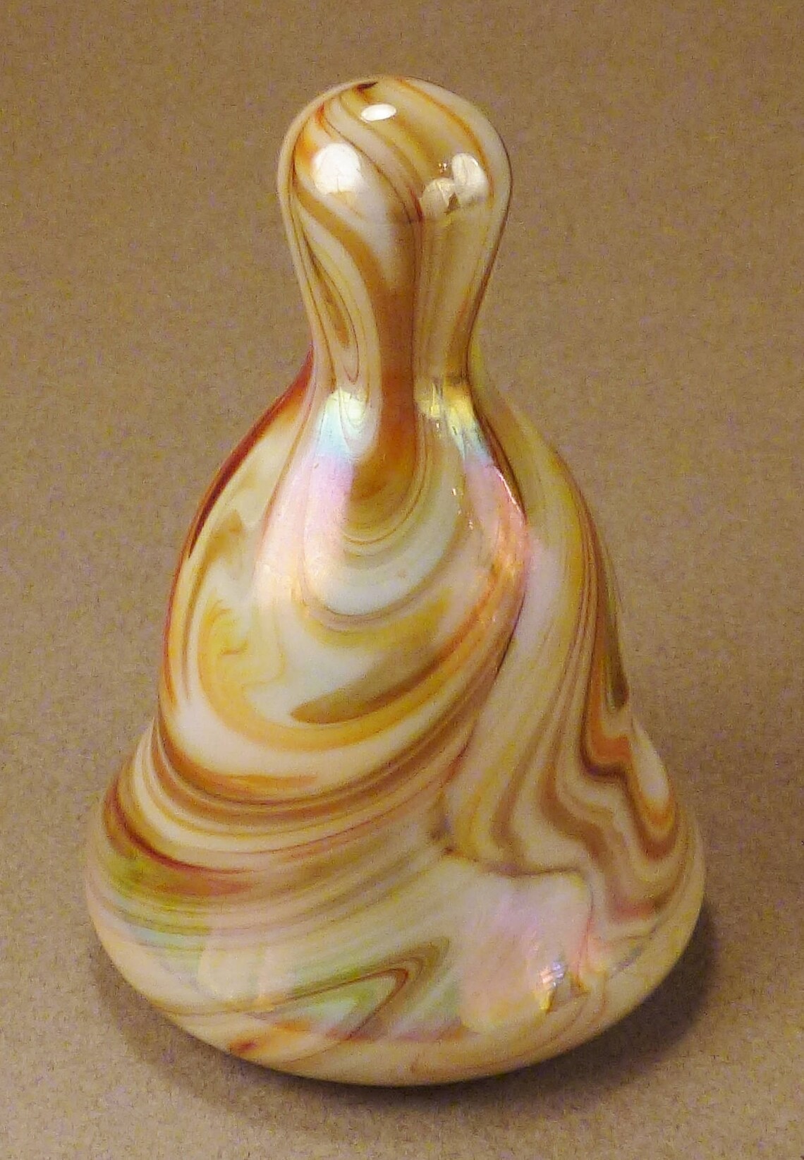 GIBSON AMERICAN ART Glass Paperweight Bell Irridescent Glass Etsy