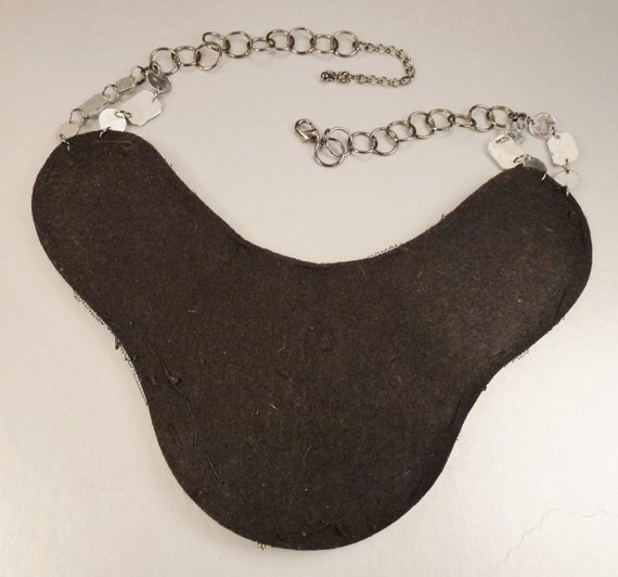 Stunning   BEADED COLLAR BIB Necklace  Hand Embro… - image 5