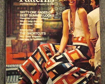 Vintage VOGUE, Pattern International Book, Fashion, JUNE JULY 1973, Rare, Colorful great Condition, Spring