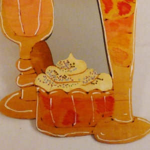 Handcrafted MIRROR Summer treats ice cream cones colorful fun ready to hang app 14x8 in image 3