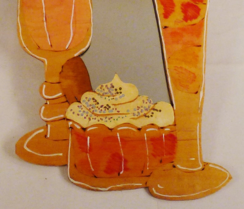 Handcrafted MIRROR Summer treats ice cream cones colorful fun ready to hang app 14x8 in image 3