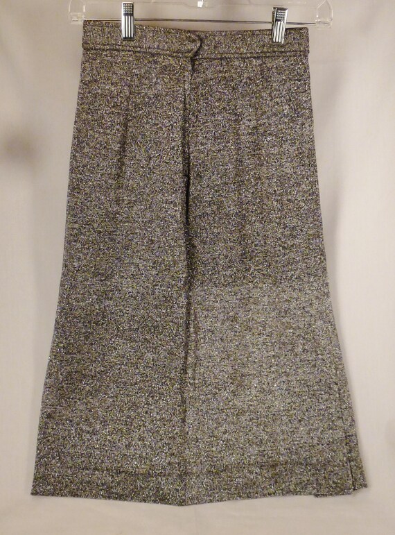 RETRO Rayon,Silver SKIRT, Pencil skirt,  Woven  m… - image 4