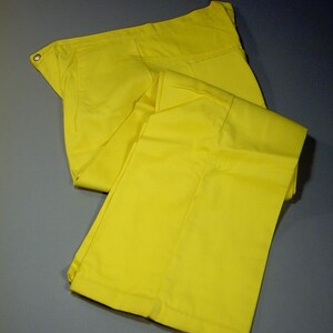 ROCKABILLY Vintage LADIES PANTS Old Stock  size 34   Mint Yellow Cotton Pol pique