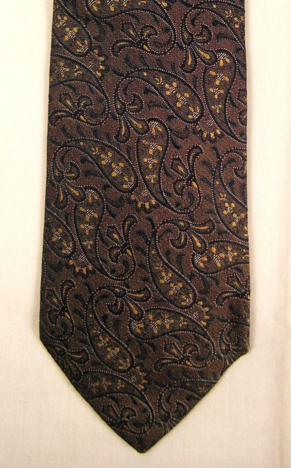 Designer NEIMAN MARCUS Neck TIE Silk Brocade Pais… - image 2