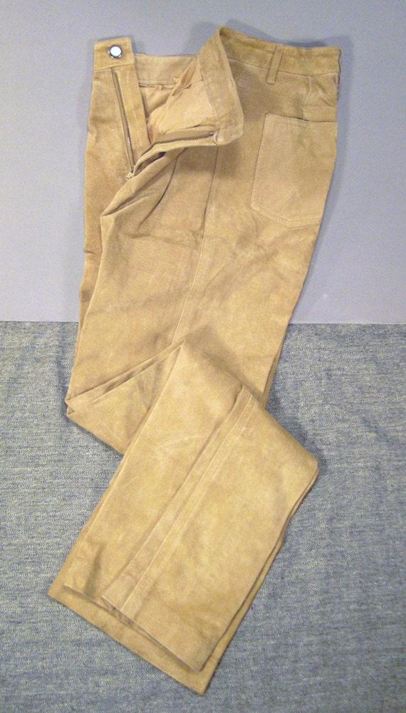 ROCKABILLY Vintage Ladies SUEDE  PANTS Leather  si