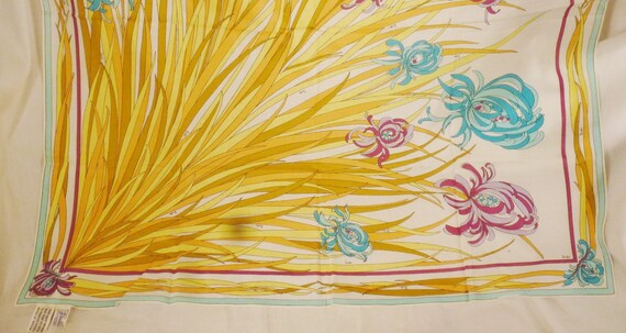 Designer EMILIO PUCCI  SCARF cotton Iris flowers … - image 4