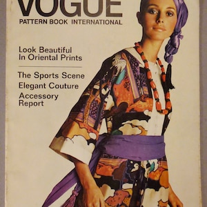 Vintage VOGUE Pattern International Book Fashion APRIL MAY 1970 Rare Colorful great Condition Summer