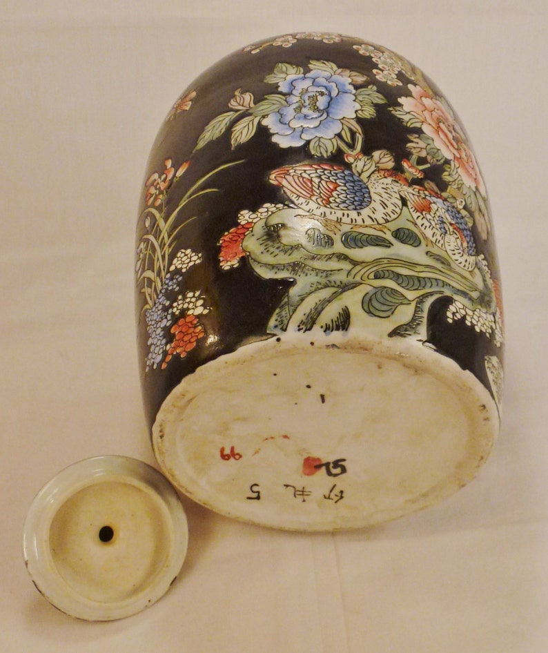 ASIAN GINGER JAR Vintage Vase Porcelain Japan China birds Etsy