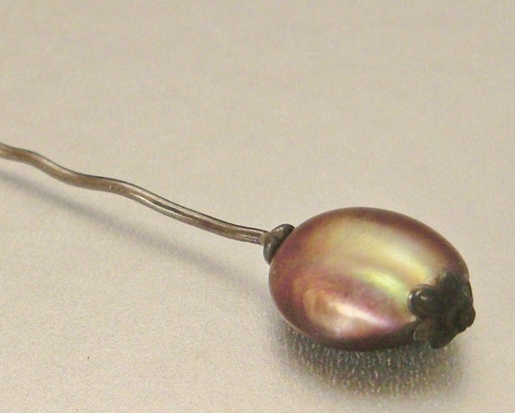 VICTORIAN SAPHIRET STICKPIN Rare 1890s favrile li… - image 3