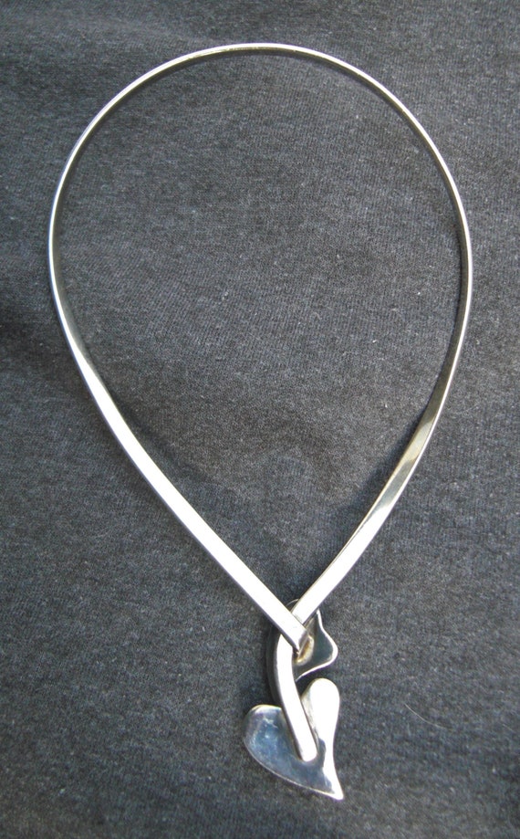 Art Deco MEXICAN STERLING, VALENTINES  Necklace, … - image 7