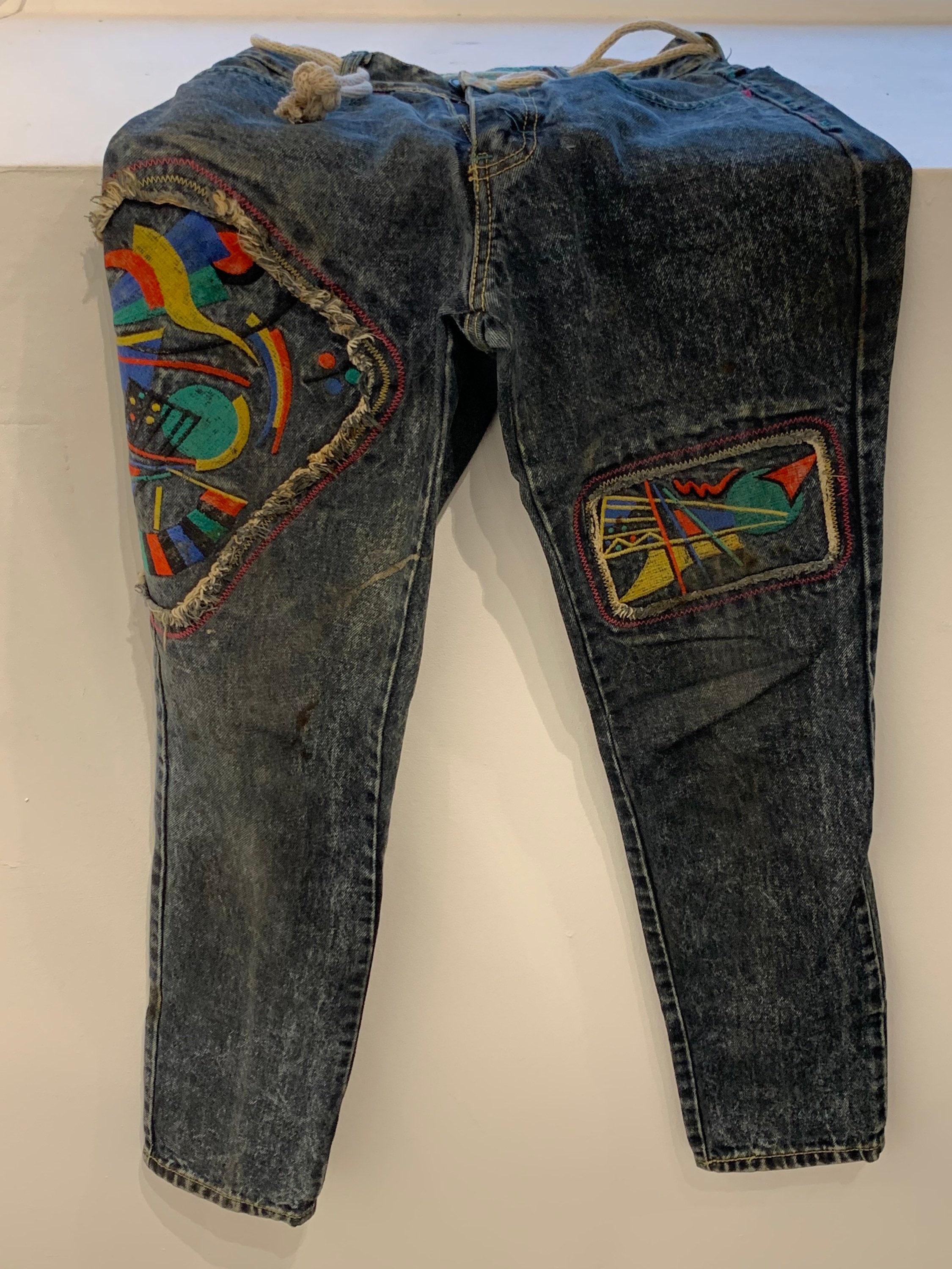 BLUE JEANS Damage, Designer Jean Paul Zdamage, Embroidered