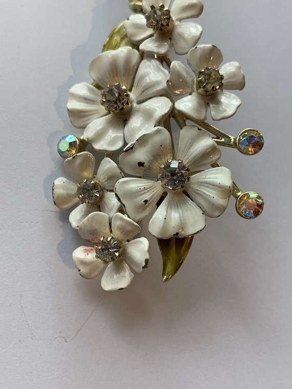 CORO Designer Brooch, Vintage 1960s Brooch, ename… - image 3