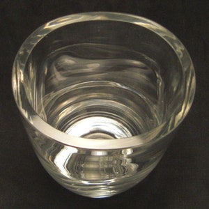CRYSTAL VASE, Large  lead  Cut GLASS, Beveled, Clear very heavy, app 5 1/2 tall X3 3/8 W X 2 7/8, great condition