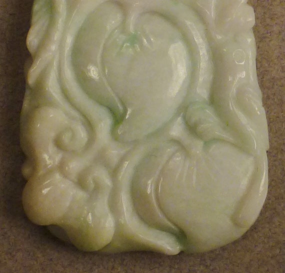 Antique JADE PENDANT, Authentic green Jade Stone … - image 4
