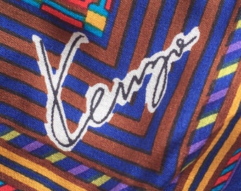 KENZO ケンゾー　ヴィンテージ　シルクスカーフ　イタリア製 ヴィンテージ 】KENZO ケンゾー スカーフ 花柄 シルク100