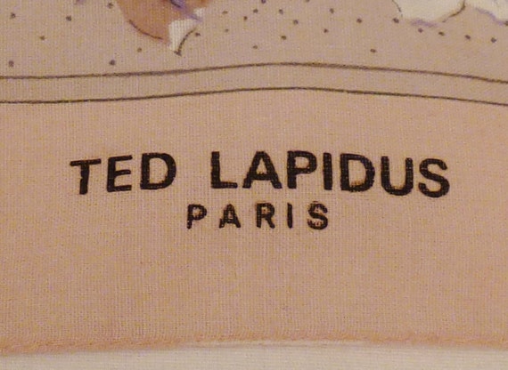 Vintage DESIGNER  SCARF Ted LAPIDUS Paris Roses F… - image 5