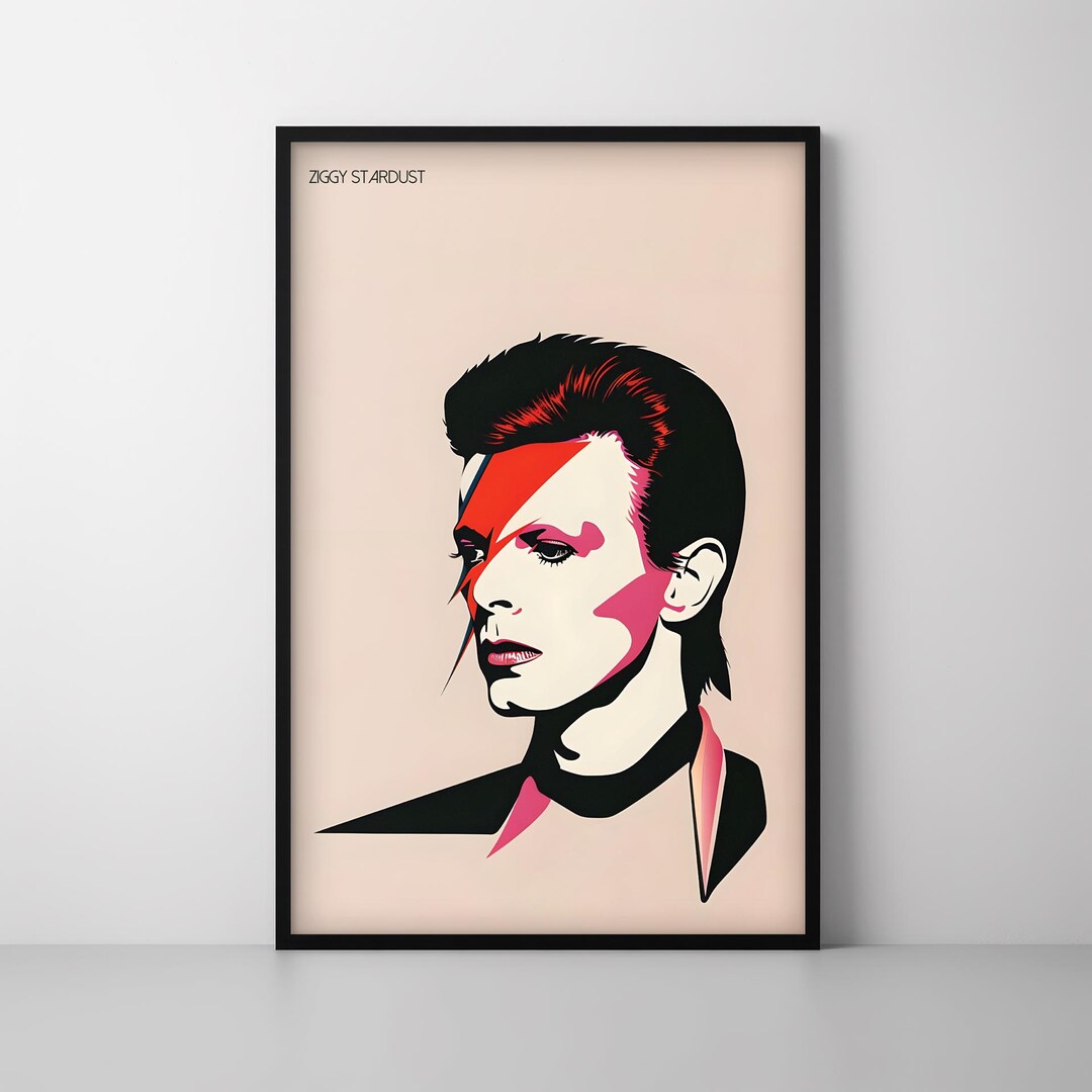新品A1サイズ DAVID BOWIE アートポスター Ziggy Stardust Art Print: David Bowie Glam Rock Poster - Etsy