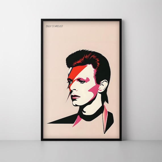 Ziggy Stardust Art Print: David Bowie Glam Rock Poster - Etsy