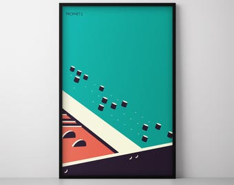 Prophet 5 Synth Art Print: 80s Minimalist Poster