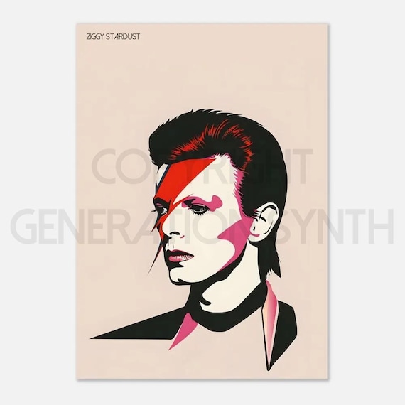 Ziggy Stardust Art Print: David Bowie Glam Rock Poster - Etsy