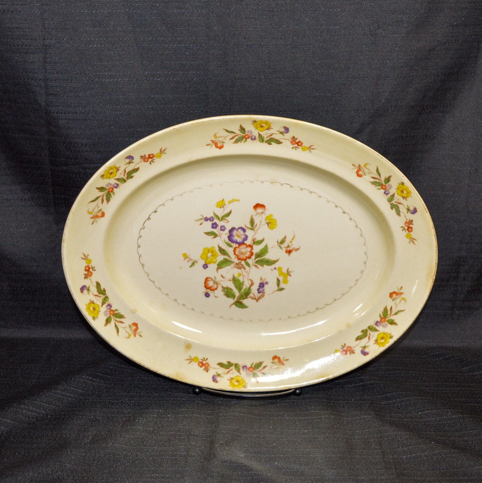 Paden City Pottery Floral Serving Platter Buttercup Pattern Etsy