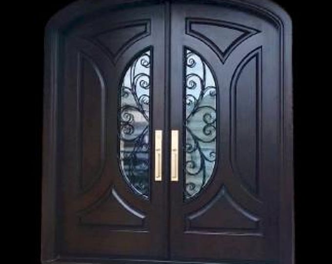 Custom Hand Made Double Entrance Door Solid Wood