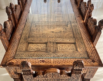 Custom Hand Made Furniture Table Including 8 Chairs