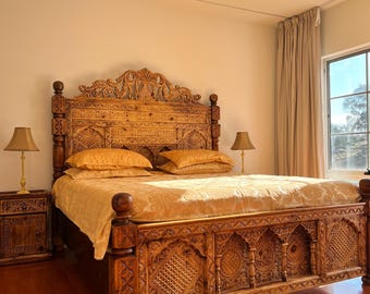 Custom Hand Made Furniture Entire Package Bed head, Bed frame, Bed Side tables
