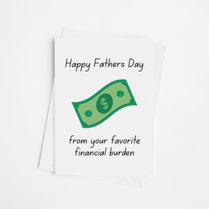 Lustige Karte für Papa, Punny Vatertag, für Papa von Tochter, Benutzerdefinierte Vatertagskarte, Geld, Bargeld