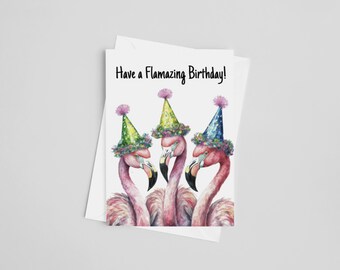 Huxters Geburtstagskarte „Ein Edler Vogel“ – Flamingo-Karte Für Sie Mit Umschlag