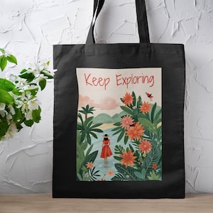Keep Exploring Tropical Tragetasche - Tragetasche, Hawaii, Tropical Tragetasche, Dschungel, Strandtasche, Geschenk für sie, Pool-Tasche, Reisetasche