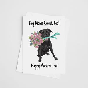 Les mamans chien comptent trop carte de fête des mères - aquarelle de laboratoire noir, fête des mères de maman chien, carte pour maman chien, carte drôle de fête des mères, amoureux des chiens
