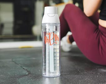 Monogram Venture Tervis Tumbler - Personalized Gift, Bridesmaid Gift, Gift for Her, Custom Water Bottle, Plastic Tumbler with Straw, 24 oz